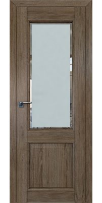 Межкомнатная дверь 2.42XN солинас темный, стекло square матовое