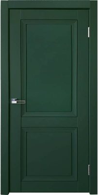 Межкомнатная дверь Decanto 1 barhat green с черной вставкой ПГ