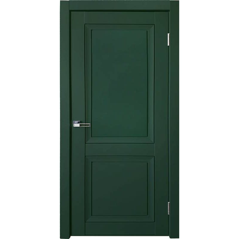 Межкомнатная дверь Decanto 1 barhat green с черной вставкой ПГ
