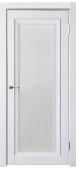 Межкомнатная дверь Decanto 2 barhat white с черной вставкой стекло каленое ПО