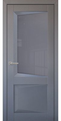 Межкомнатная дверь Перфекто 108 barhat grey стекло grey ПО