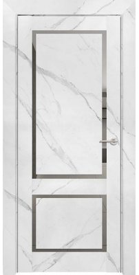 Межкомнатная дверь Neo Loft 301 Soft Touch монте белый, стекло зеркало