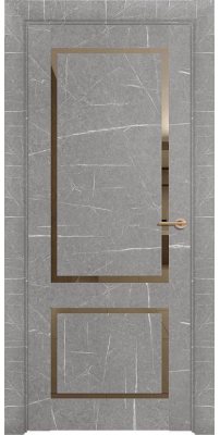 Межкомнатная дверь Neo Loft 301 Soft Touch торос серый, стекло зеркало