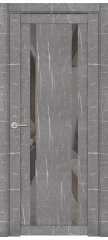 Межкомнатная дверь UniLine Loft 30006/1 торос серый,  стекло серое зеркало