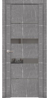 Межкомнатная дверь UniLine Loft 30037/1 торос серый, стекло серое зеркало
