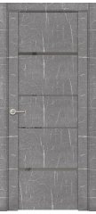 Межкомнатная дверь UniLine Loft 30039/1 торос серый, стекло серое зеркало