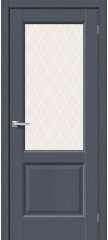 Межкомнатная дверь Неоклассик-33 stormy wood/white crystal