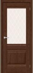Межкомнатная дверь Прима-3 brown dreamline/white crystal