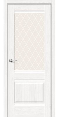 Межкомнатная дверь Прима-3 white dreamline/white crystal