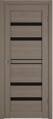 Межкомнатная дверь Atum Pro 26 brun oak, стекло black gloss