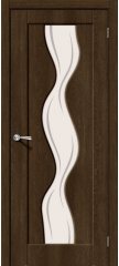 Межкомнатная дверь Вираж-2 dark barnwood/art glass