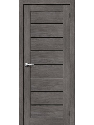 Межкомнатная дверь Браво-22 grey melinga/black shine