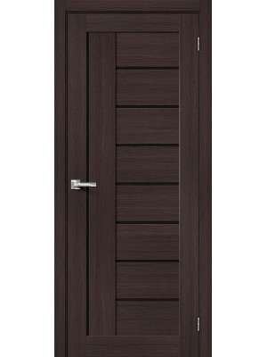 Межкомнатная дверь Браво-29 wenge melinga/black shine