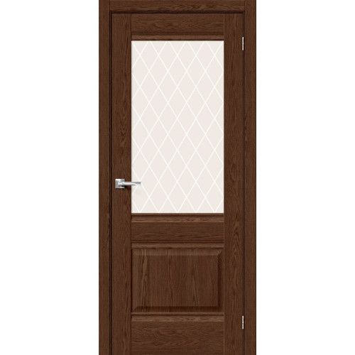 Межкомнатная дверь Прима-3 brown dreamline/white crystal