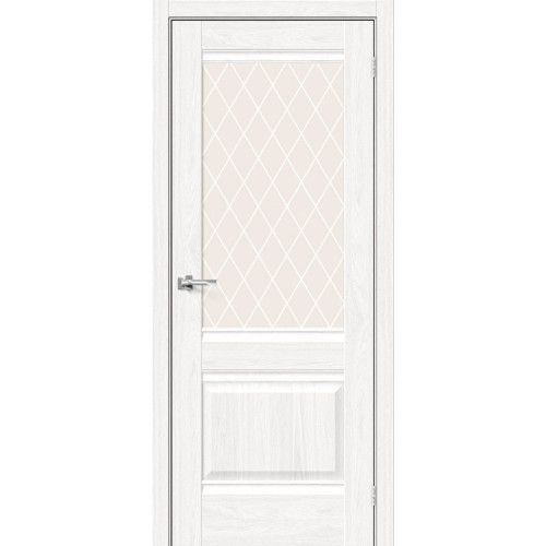 Межкомнатная дверь Прима-3 white dreamline/white crystal