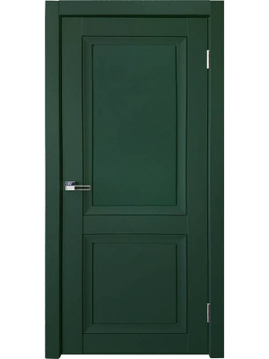 Межкомнатная дверь Decanto 1 barhat green с черной вставкой ПГ