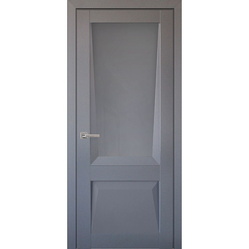 Межкомнатная дверь Перфекто 106 barhat grey стекло grey ПО