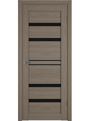 Межкомнатная дверь Atum Pro 26 brun oak, стекло black gloss