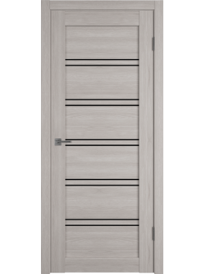 Межкомнатная дверь Atum Pro 28 stone oak, стекло black gloss