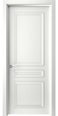 Межкомнатная дверь Авангард 3 эмаль белая (RAL 9003) ПГ
