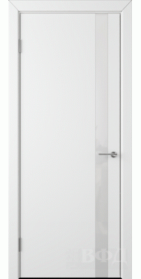Межкомнатная дверь НЬЮТА Ett (69) белая эмаль/стекло white gloss