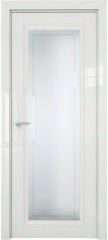 Межкомнатная дверь 2.101L белый люкс, стекло гравировка 4
