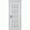 Межкомнатная дверь ЛОНДОН 2 эмаль белая, стекло матовое с фацетом