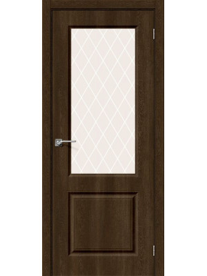 Межкомнатная дверь Скинни-13 dark barnwood/white crystal