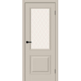 Межкомнатная дверь Классик-13 cream silk ст. white crystal
