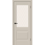 Межкомнатная дверь Прима-3 cream silk ст. white crystal