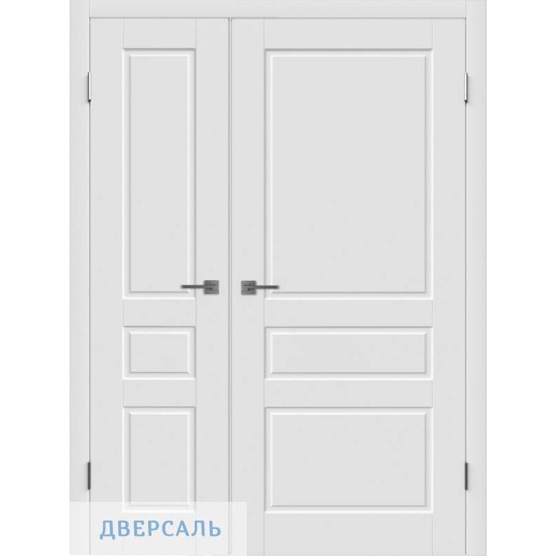 Неравнопольная дверь ЧЕСТЕР (15) белая ПГ