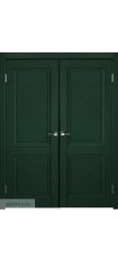 Двустворчатая дверь Decanto 1 barhat green с черной вставкой ПГ