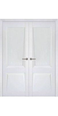 Двустворчатая дверь Перфекто 106 barhat white стекло white ПО