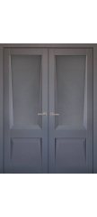 Двустворчатая дверь Перфекто 106 barhat grey стекло grey ПО