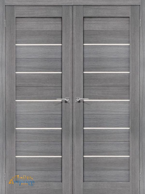 Двустворчатая дверь Браво-22 grey melinga