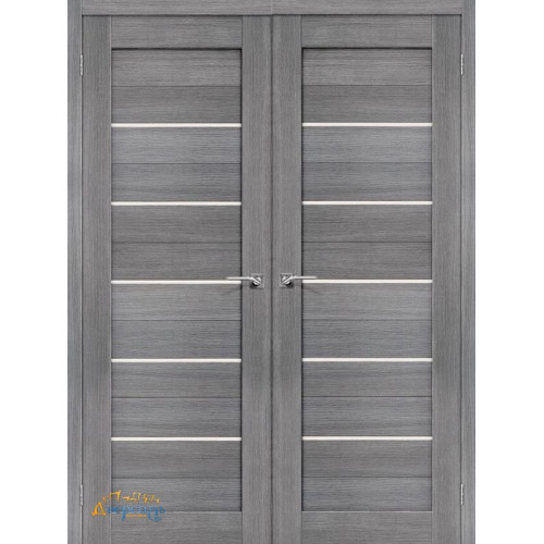 Двустворчатая дверь Браво-22 grey melinga