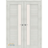 Двустворчатая дверь Браво-27 bianco veralinga