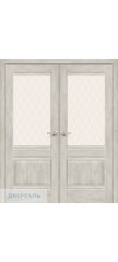 Двустворчатая дверь Прима-3 chalet provence/white crystal