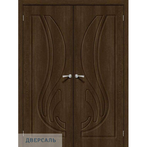 Двустворчатая дверь Лотос-1 dark barnwood