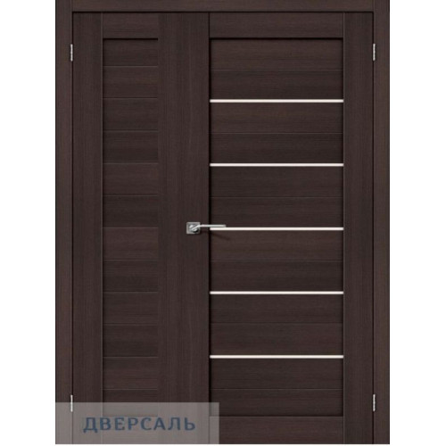 Неравнопольная дверь Браво 21/22  wenge melinga