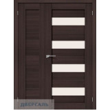 Неравнопольная дверь Браво 21/23 wenge melinga