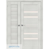 Неравнопольная дверь Браво 21/30 bianco melinga