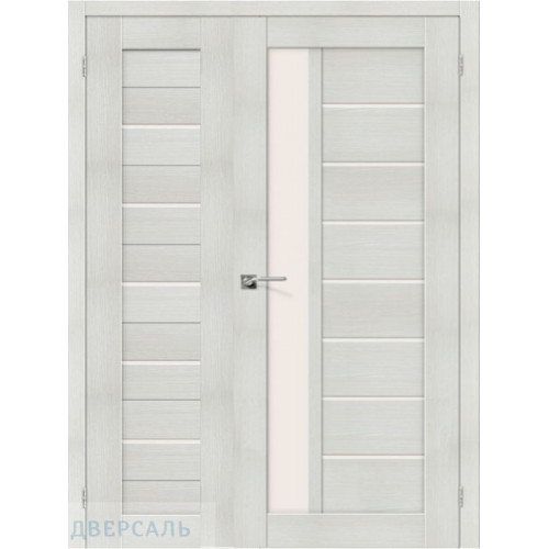 Неравнопольная дверь Браво 22/27 bianco melinga