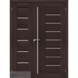 Неравнопольная дверь Браво 22/29 wenge melinga