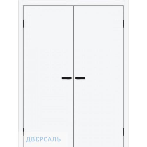 Двустворчатая дверь Браво-0.П white silk