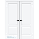Двустворчатая дверь Неоклассик-32 white silk