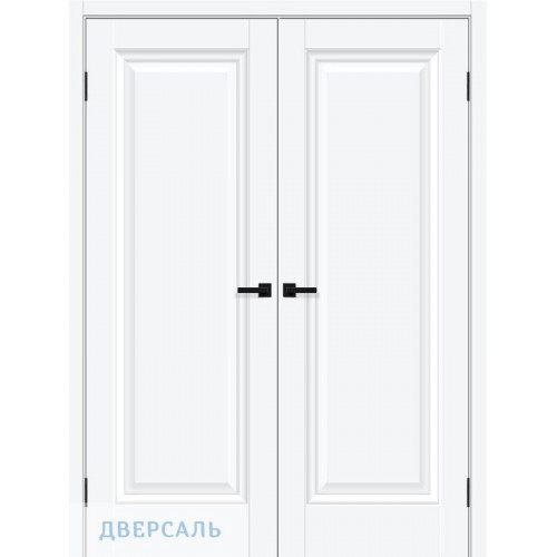 Двустворчатая дверь Прима-0 white silk