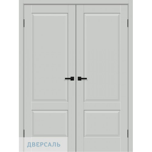 Двустворчатая дверь Прима-12 grey silk