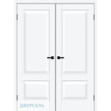 Двустворчатая дверь Прима-22 white silk