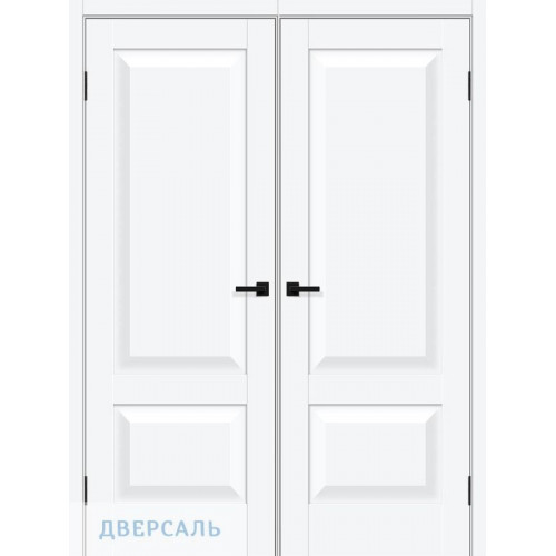 Двустворчатая дверь Прима-22 white silk